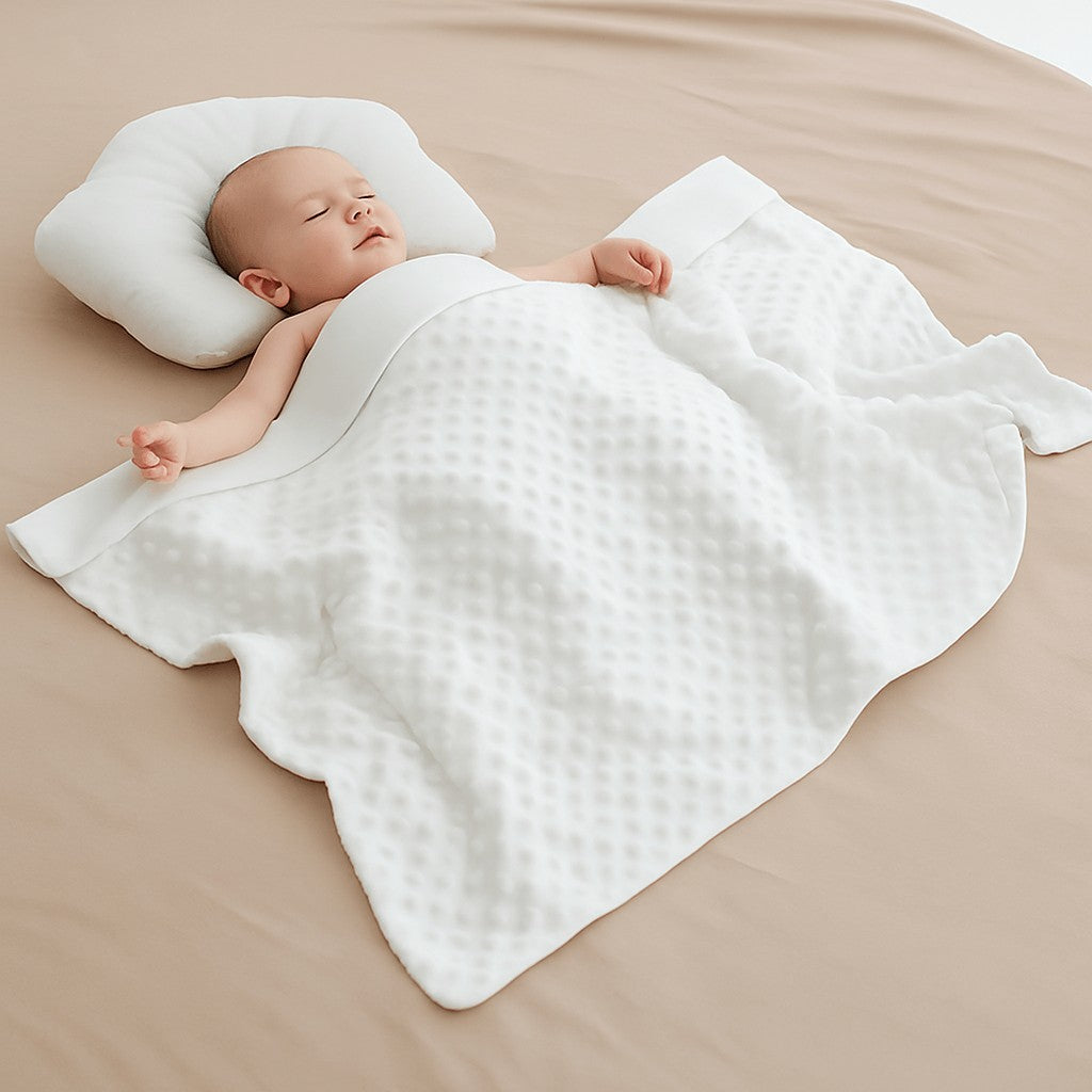 bebe dort bien couverture bebe veloutee blanc