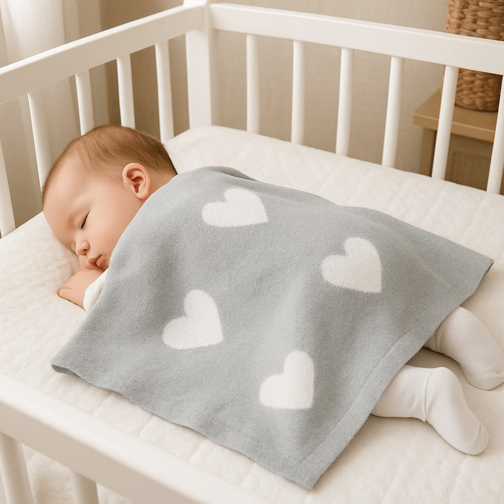 bebe dort ventre berceau couverture bebe tricot