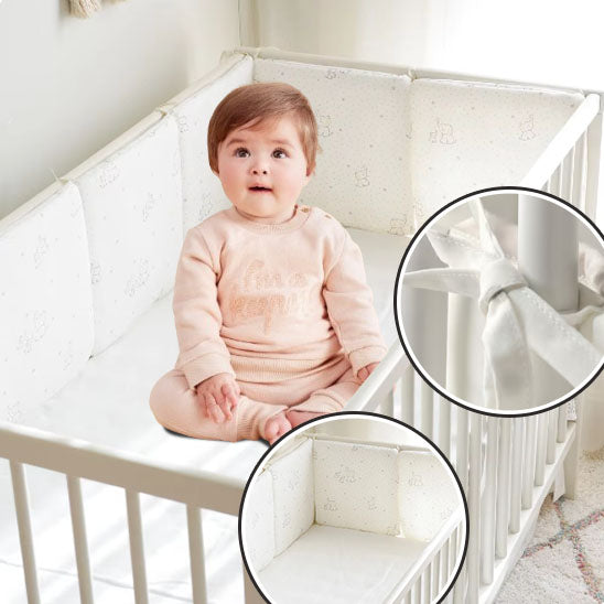 bebe fille assise berceau tour de lit bebe sangle attache