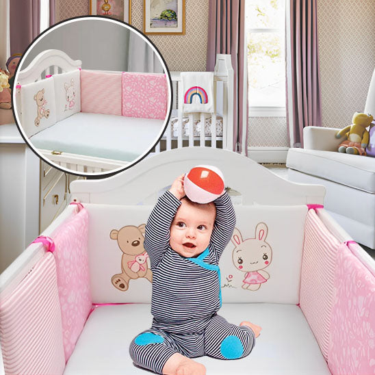 bebe joue bien berceau tour de lit bebe rose nounours