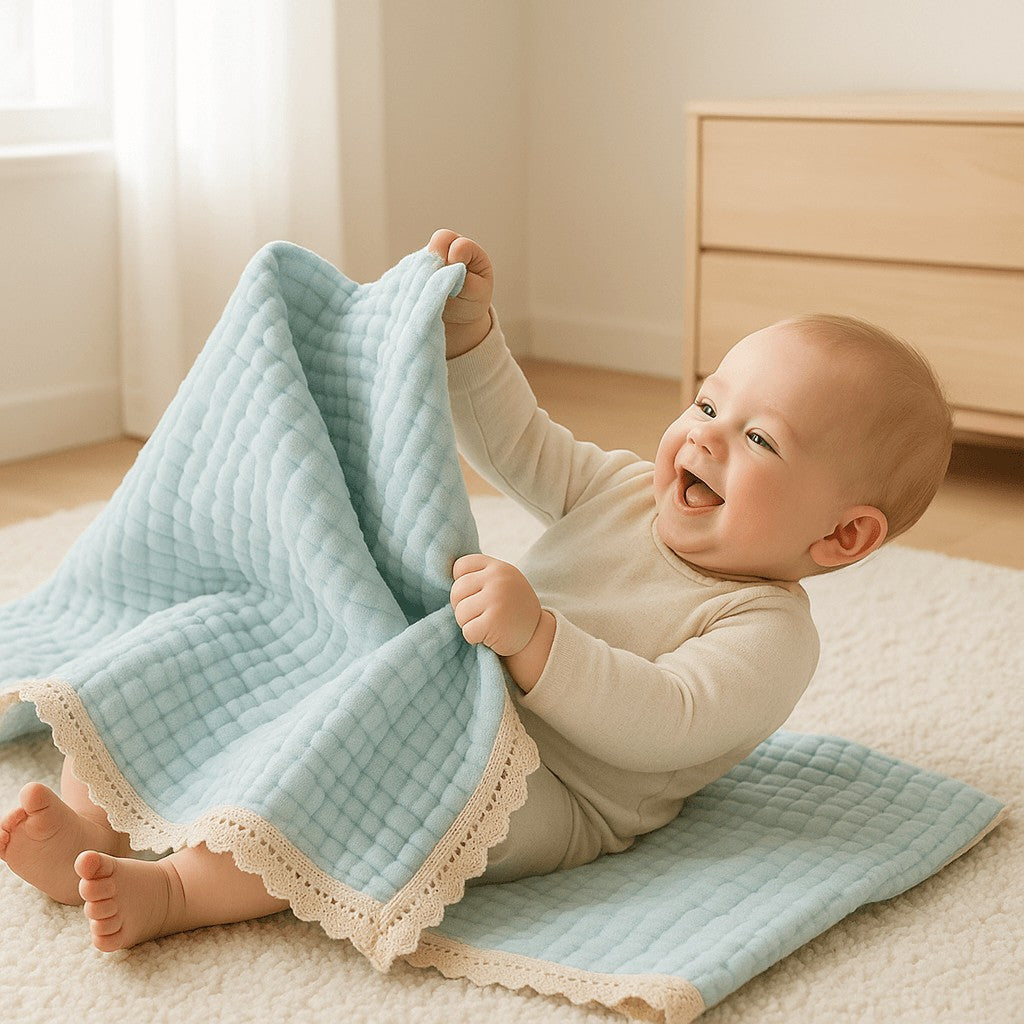 bebe joue couverture bebe coton bambou mousseline