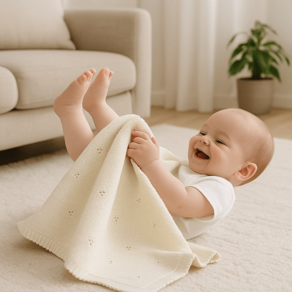 couverture bebe tricot | Triko3Tâą