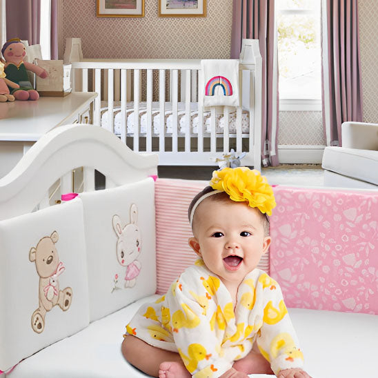 bebe joyeux berceau tour de lit bebe rose nounours