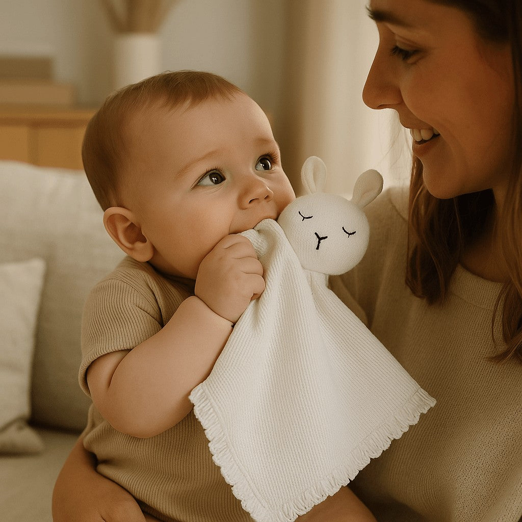 bebe_machouille doudou maman regarde bebe gaze coton repos rassurant bebe