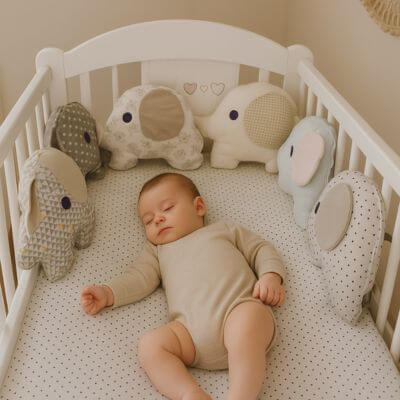 beeb dort paisiblement tour de lit elephanteaux