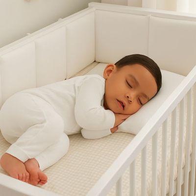 berceau bebe dort tendrement tour de lit bebe coton blanc