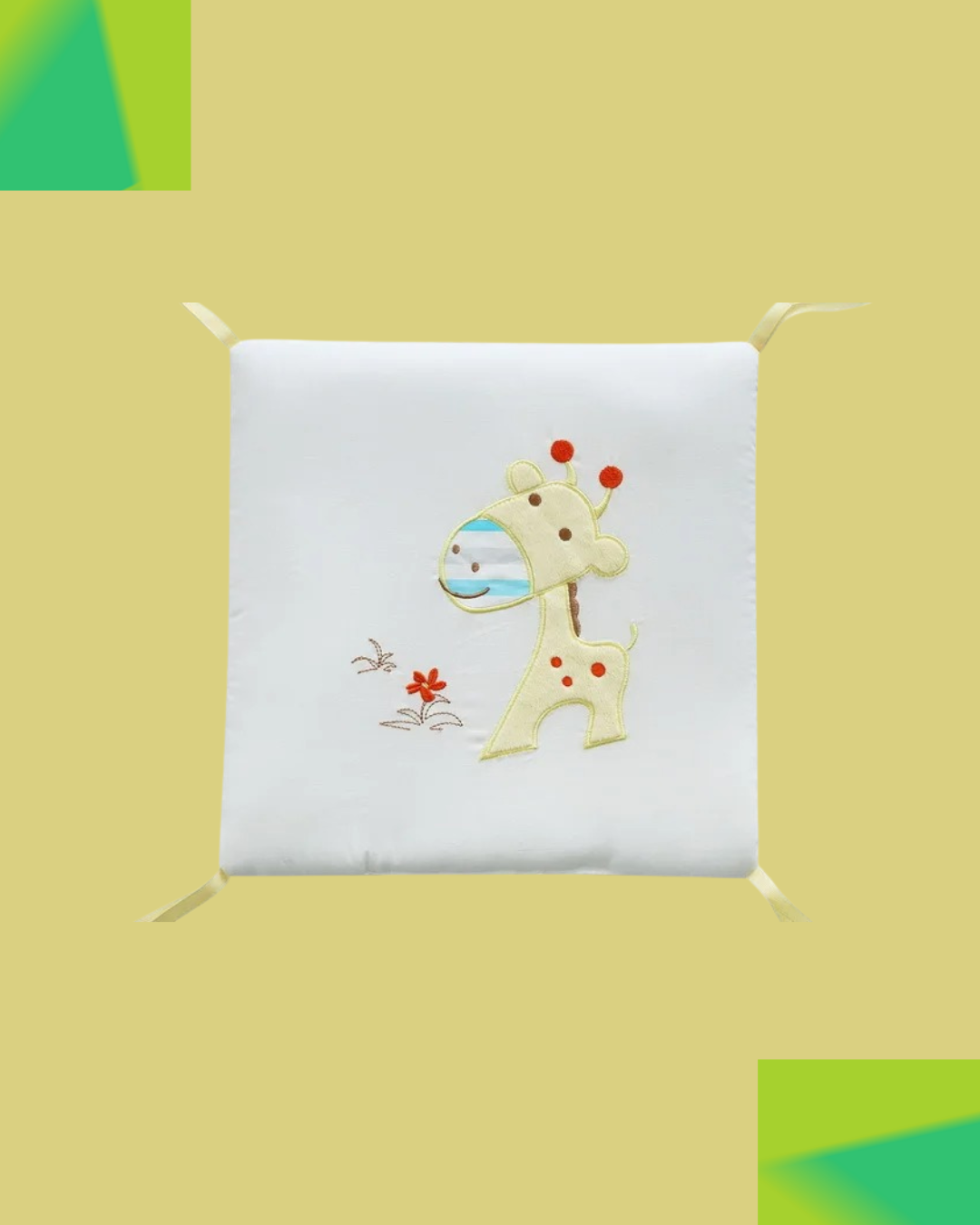 coussin brode girafe tour de lit