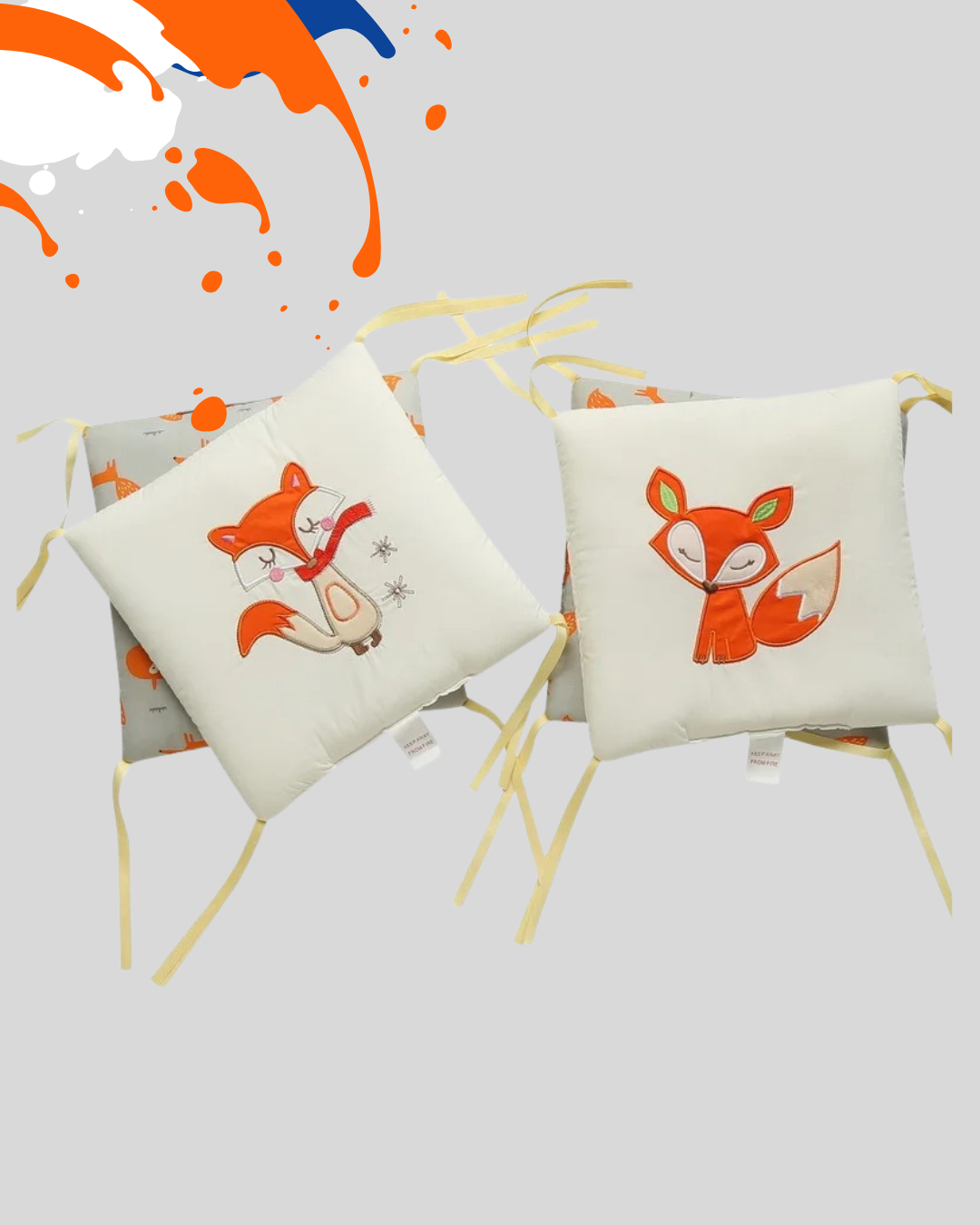 coussins tour de lit coton bio petit renard