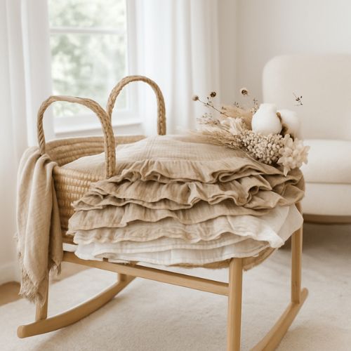 couverture bebe mousseline coton biologique presentoir
