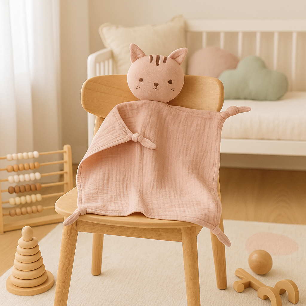 doudou bebe chat presentoir