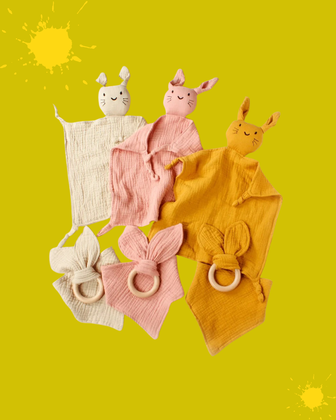 doudou bebe pur coton mousseline chat ensemble