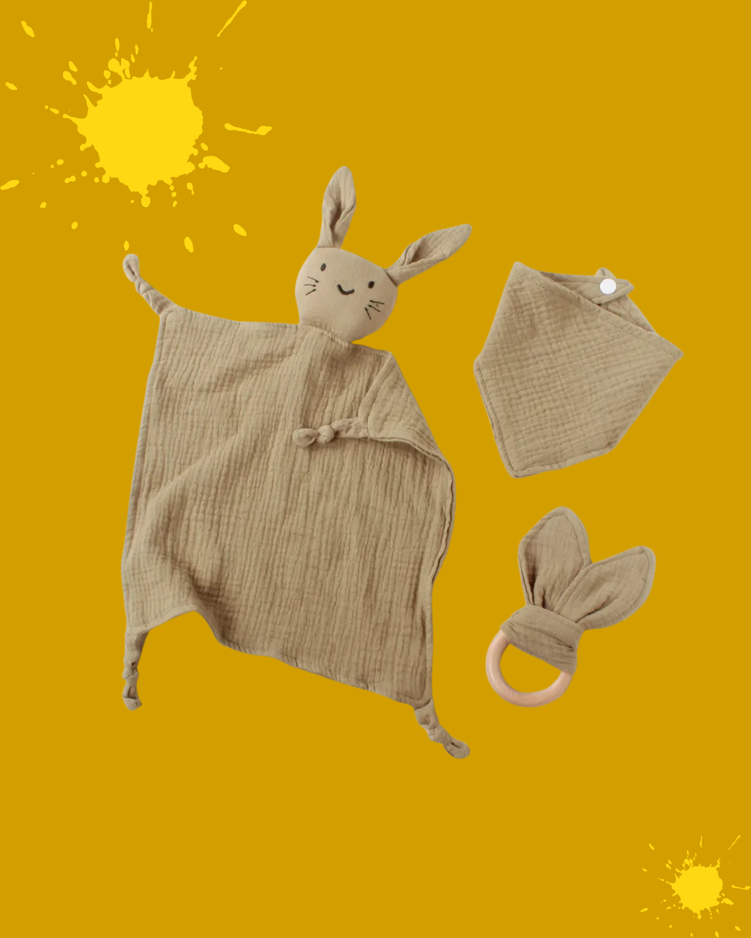 doudou bebe pur coton mousseline chat gris