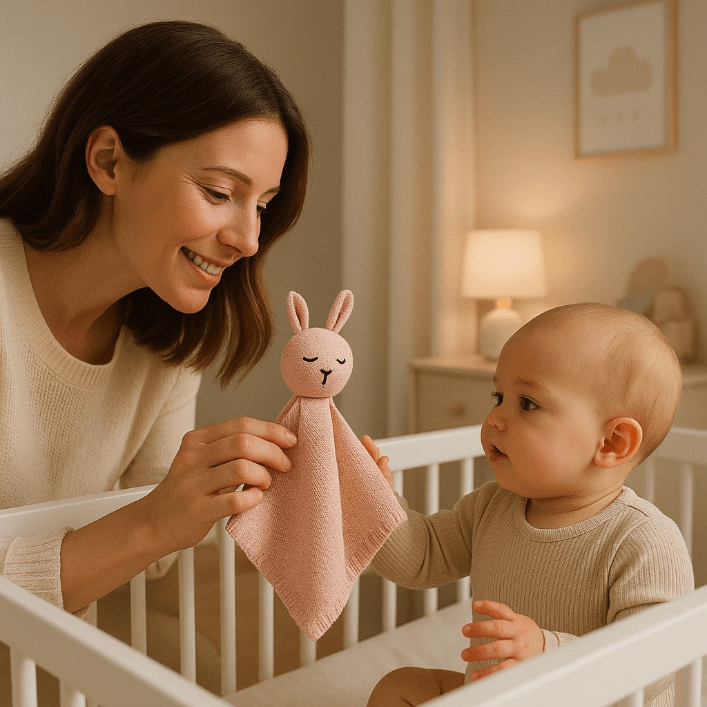 maman jouebebe berceau doudou bebe gaze coton repos rassurant bebe