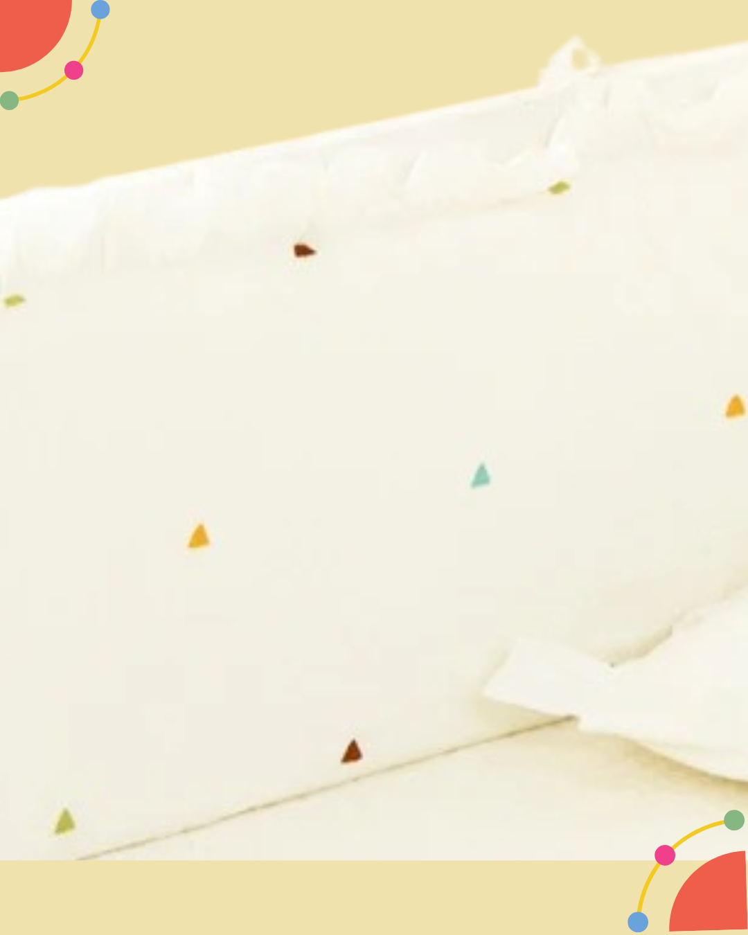 motifs triangles colores tour de lit