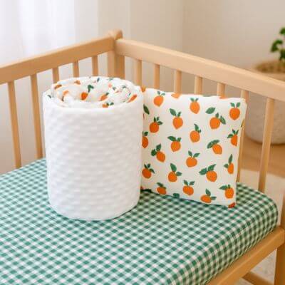 presentoir tour de lit monobloc oranges feuilles