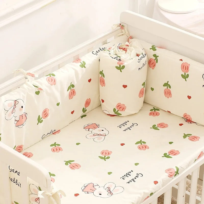 tour de lit bebe motif fleur