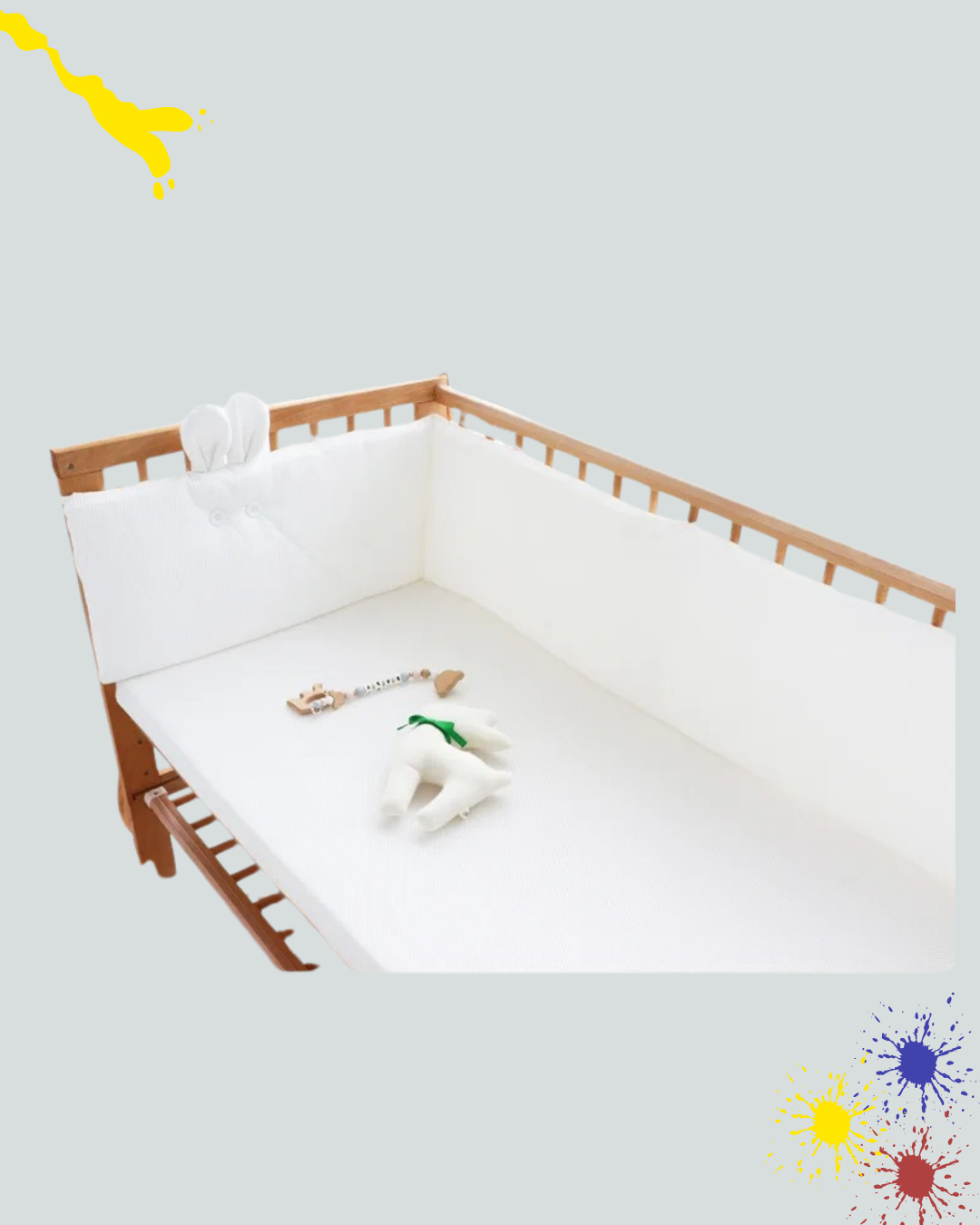 tour de lit bebe blanc berceau