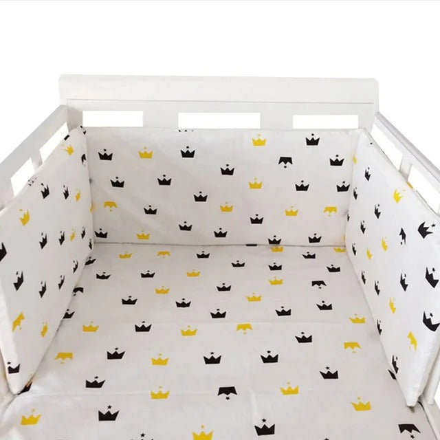 tour de lit bebe couronne jaune noire