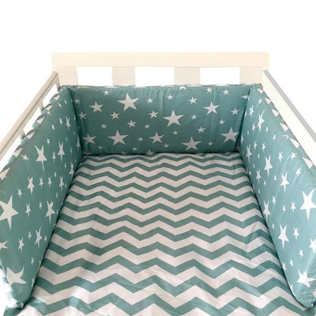 tour de lit bebe etoile bleu ciel