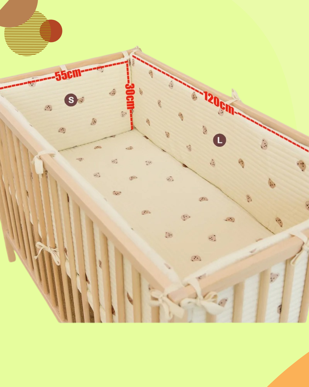 tour de lit bebe mesures longueur largeur