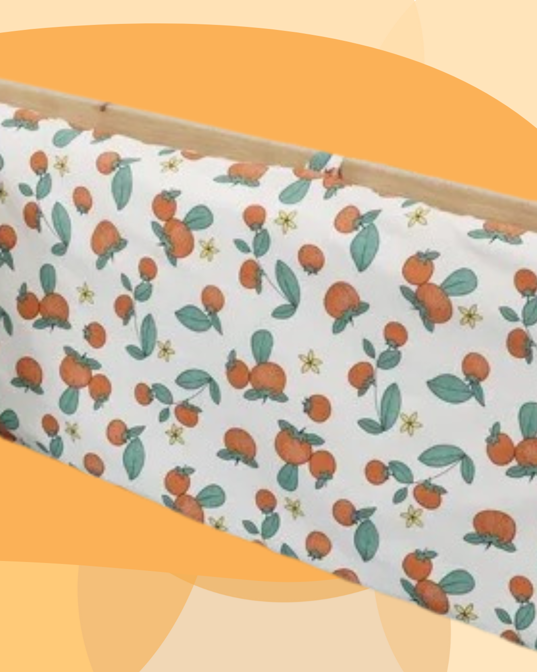 tour de lit bebe motif orange feuille