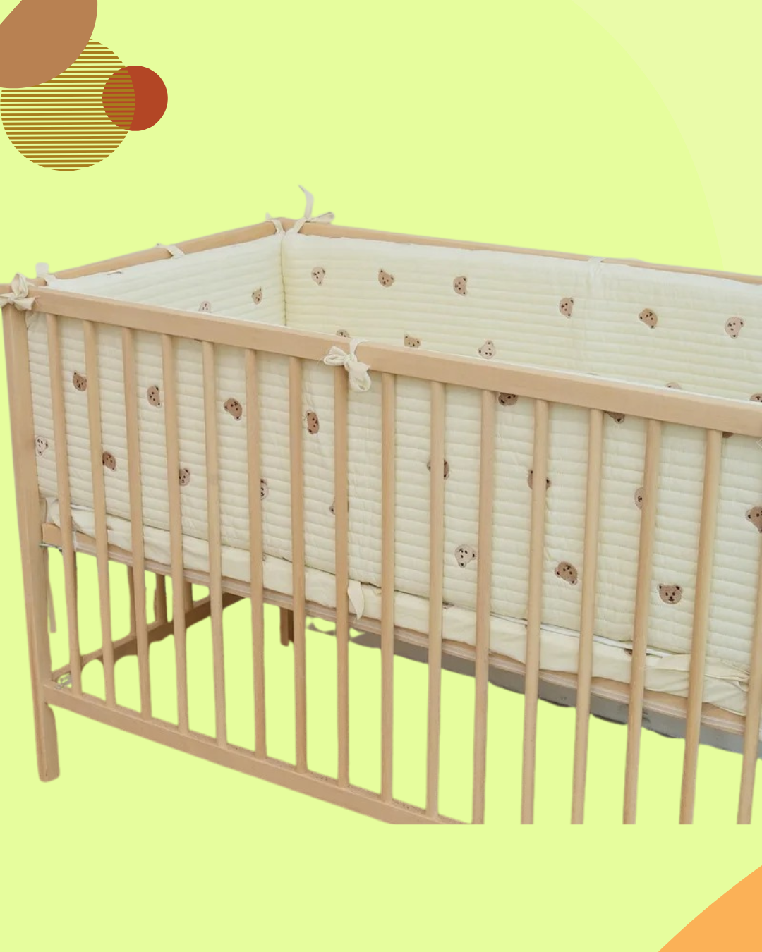 tour de lit bebe motif tete ours