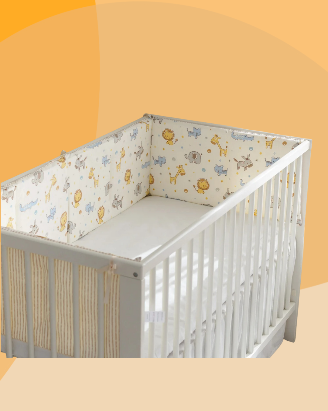 tour de lit bebe motifs chat girafe