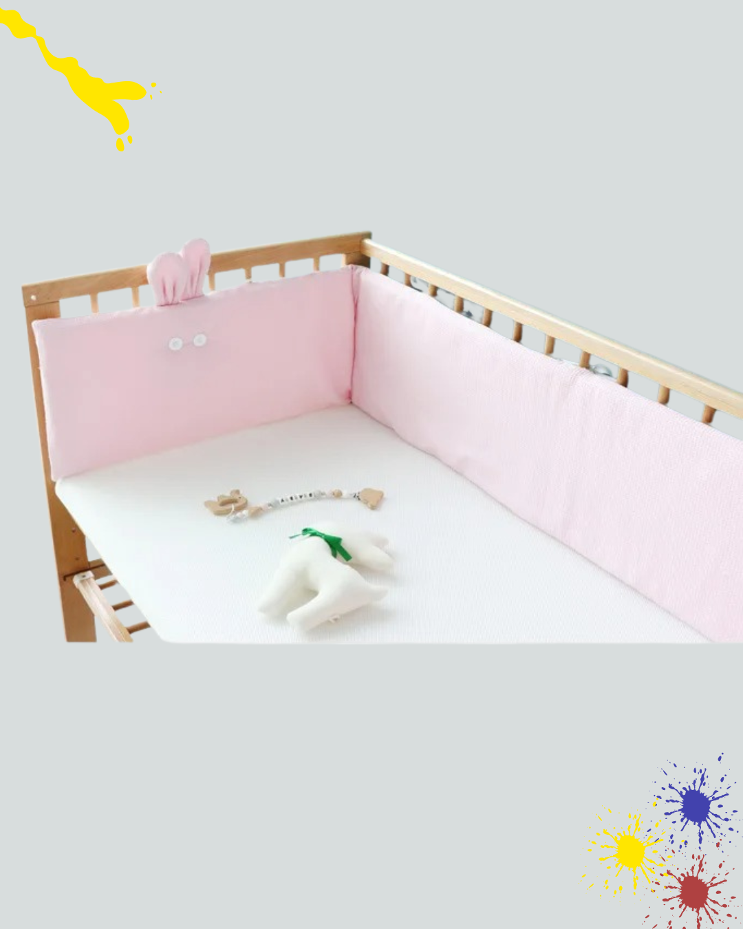 tour de lit bebe violet berceau