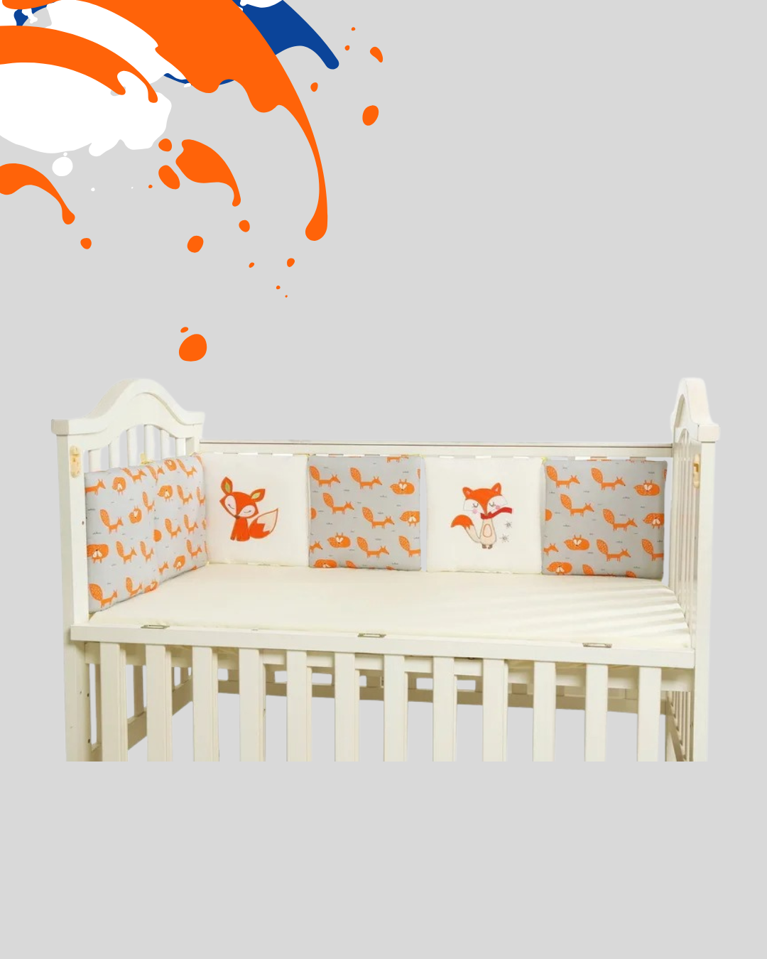 tour de lit cent pour cent coton renard berceau