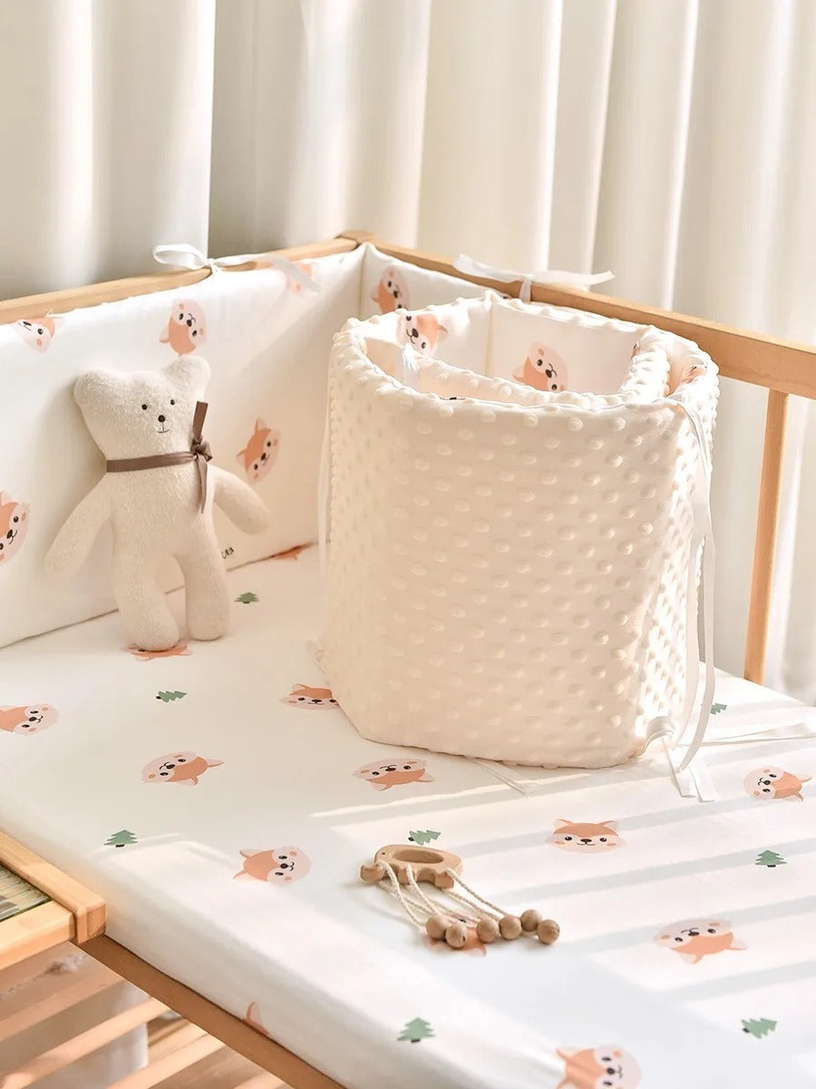 tour de lit coton bulles reversible