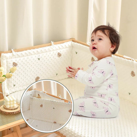tour de lit coton polyester bulles bebe berceau