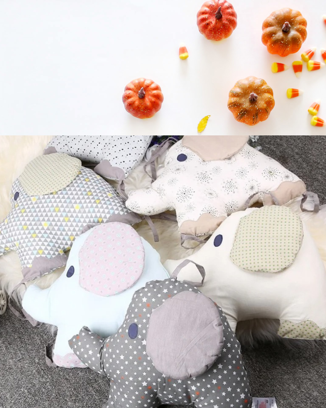 tour de lit ensemble elephants motifs blanc gris