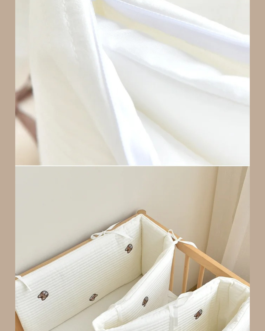 tour de lit fermeture eclair ouvert presentoir