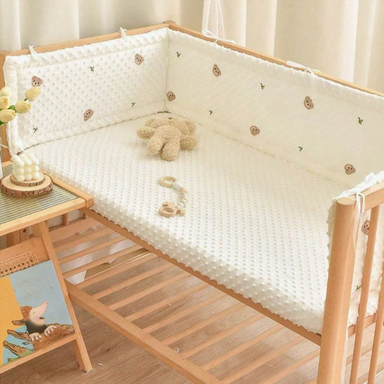 tour de lit tete ours coton surface bulles berceau
