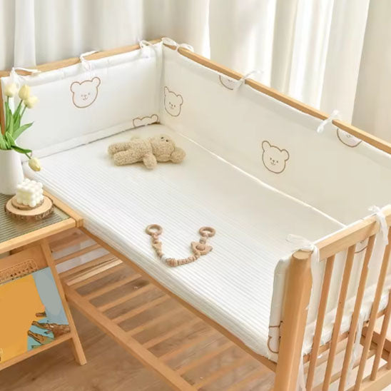 tour de lit tete ours coton surface simple berceau