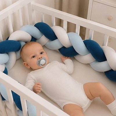 Tresse de lit multicolore bebe sucette bouche entoure jolie tresse de lit