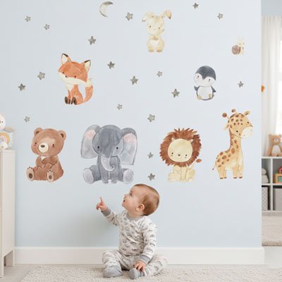 bebe communique Stickers muraux chambre decor