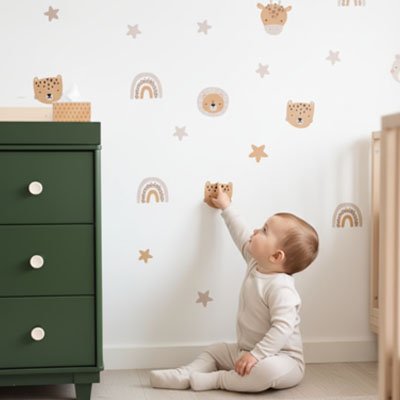 Bébé fascine joue Stickers muraux  