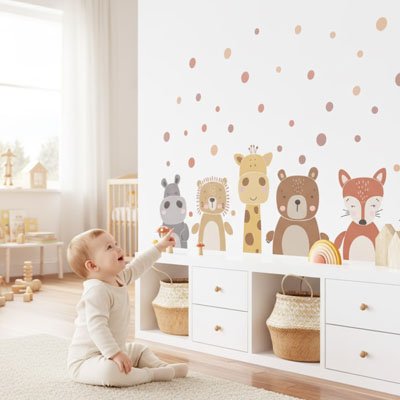 bebe montre doigt decoration chambre Stickers muraux intalles