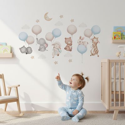 bebe montre doigt decoration Stickers muraux chambre 