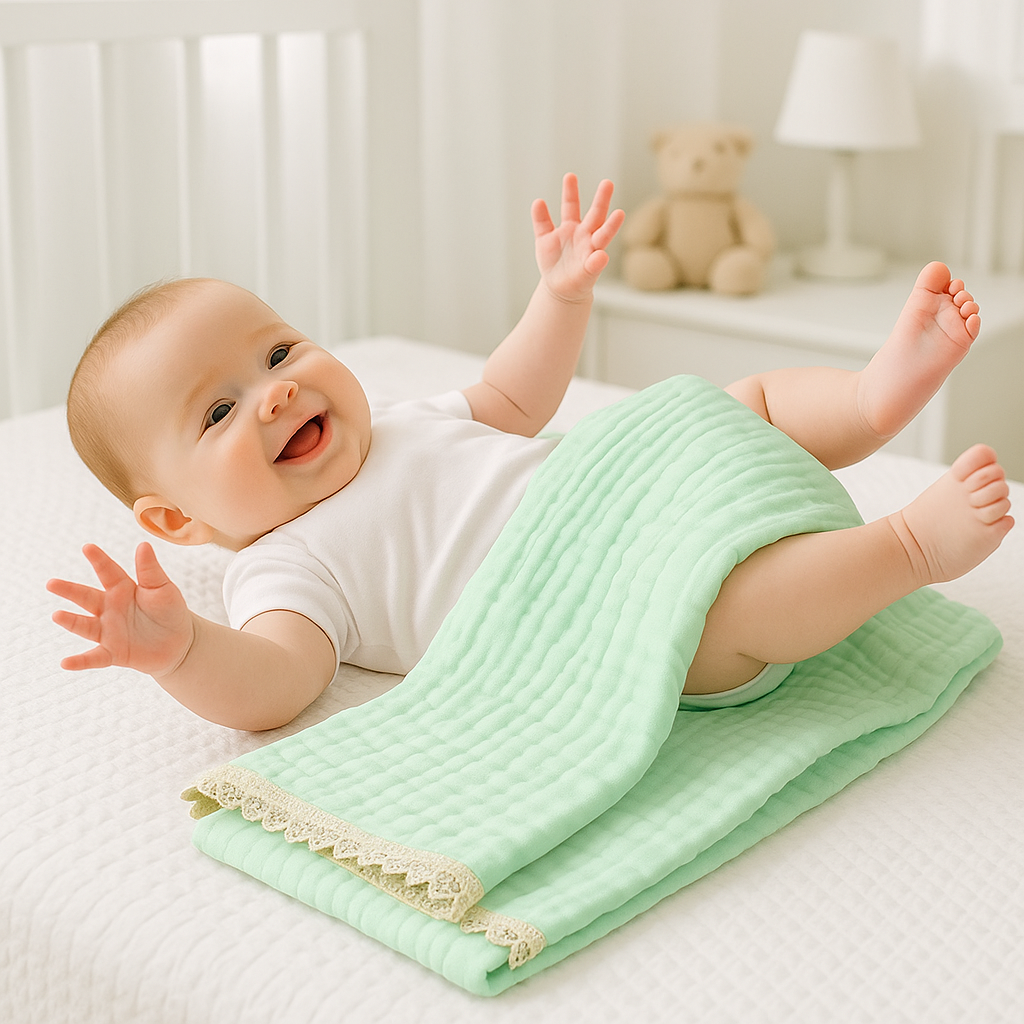 bebe couche dos emmaillote couverture bebe coton bambou mousseline