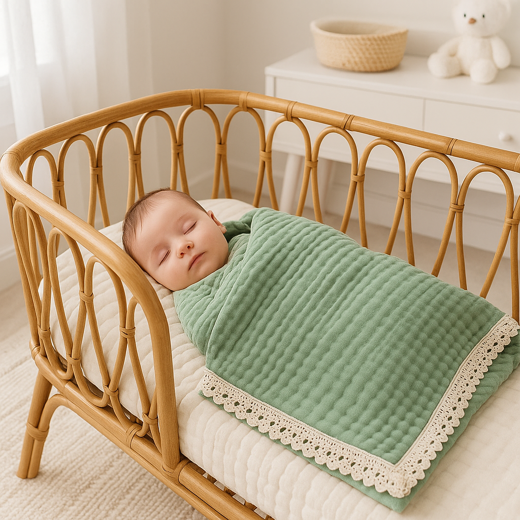 bebe_dort_paiblement_berceau_rotin_couverture bebe coton bambou mousseline