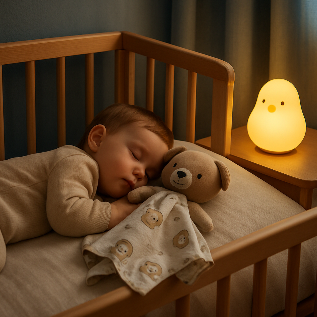bebe garcon dort profondement doudou bebe ourson berceau