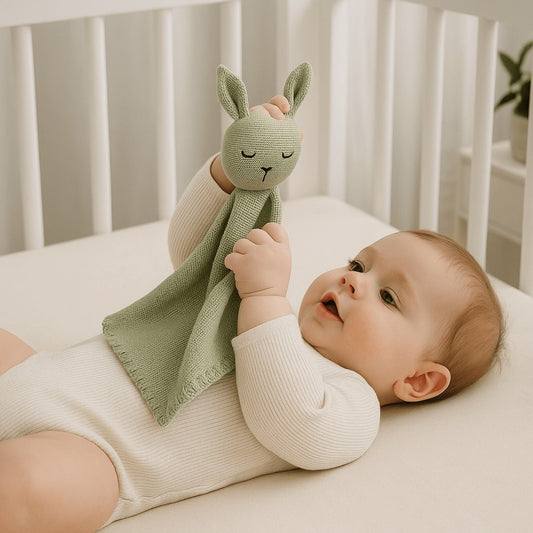 bebe joue berceau doudou bebe gaze coton repos rassurant bebe