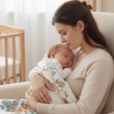 Couverture bébé lapin oie ecureuil bebe maman chambre bebe