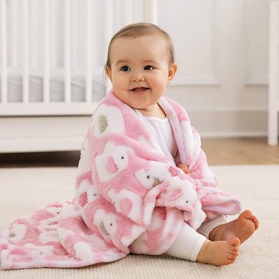 Couverture bebe bebe assise enveloppee