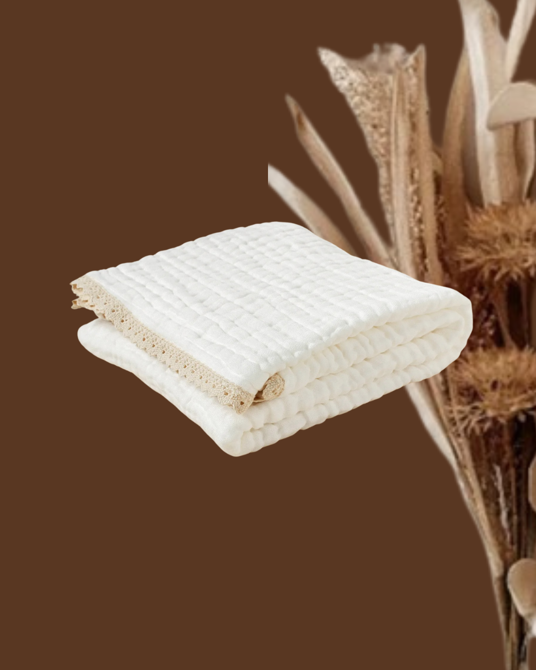 couverture bebe coton bambou mousseline blanc