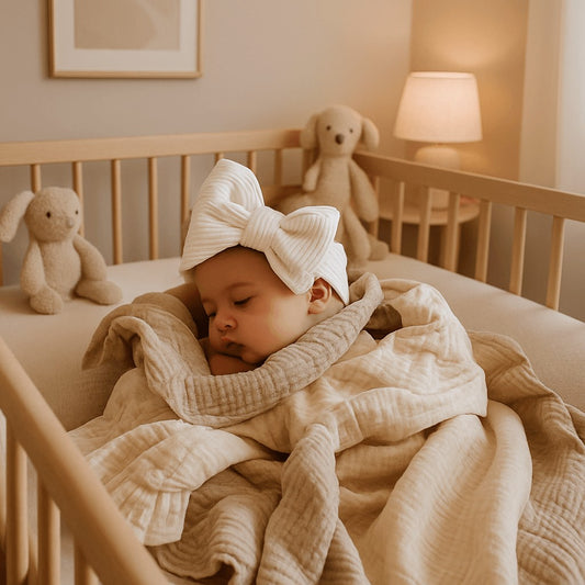 couverture bébé | Coton bio à volants