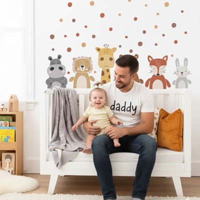 papa bebe chambre decoree Stickers muraux 