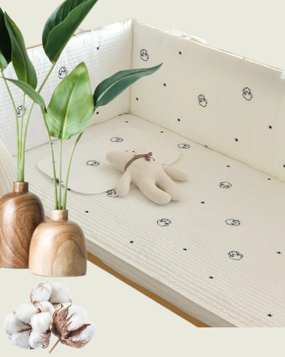 presentoir tour de lit coton doux